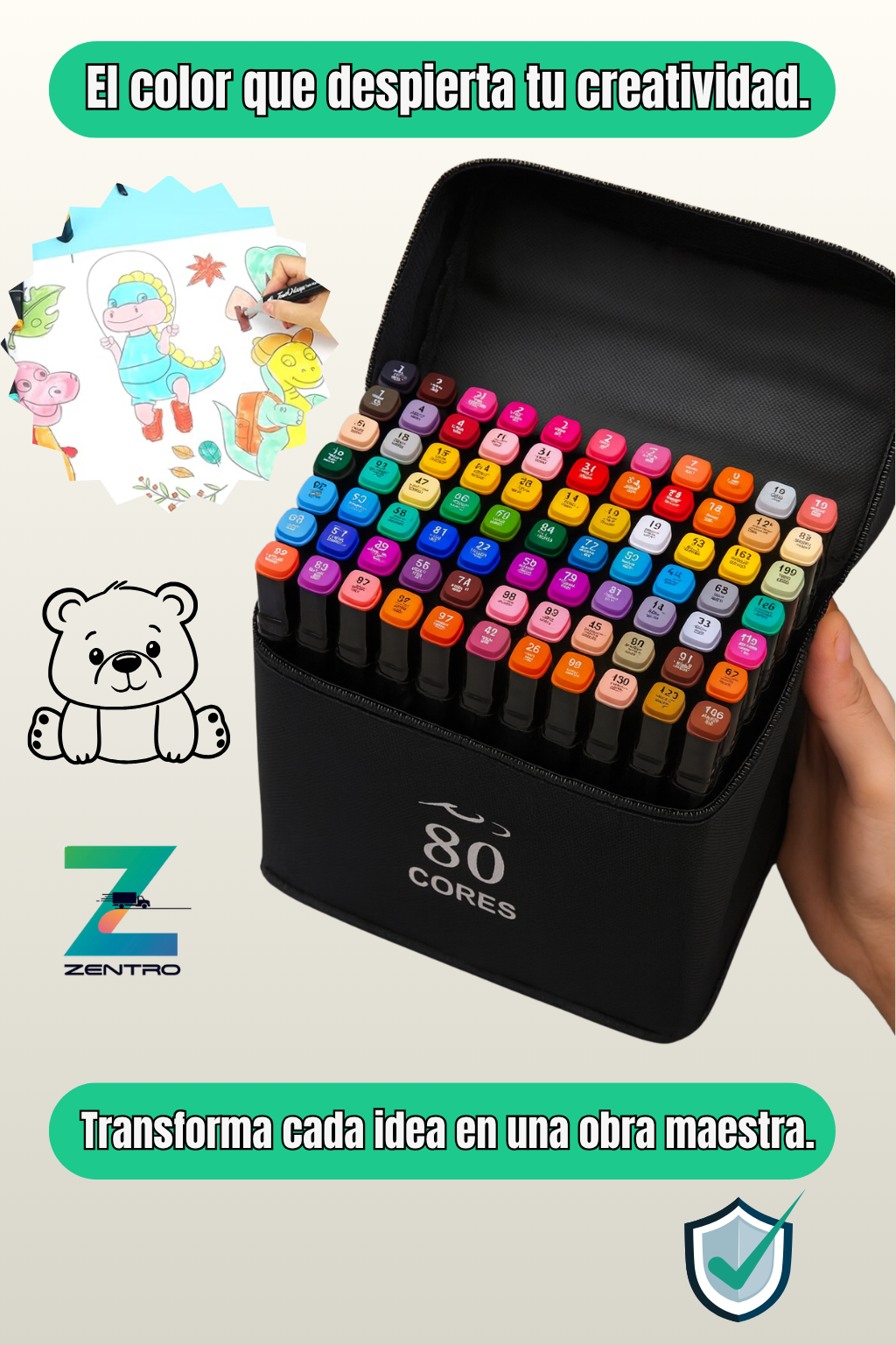 Set Marcadores Doble Punta X 80 Und Fun