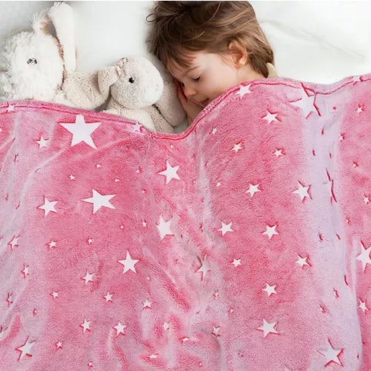 Cobija Shining 150200 Estrellas Rosadas