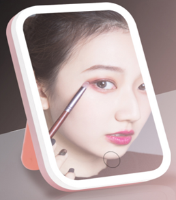 Mini Espejo Ovalado Con Led Recargable T