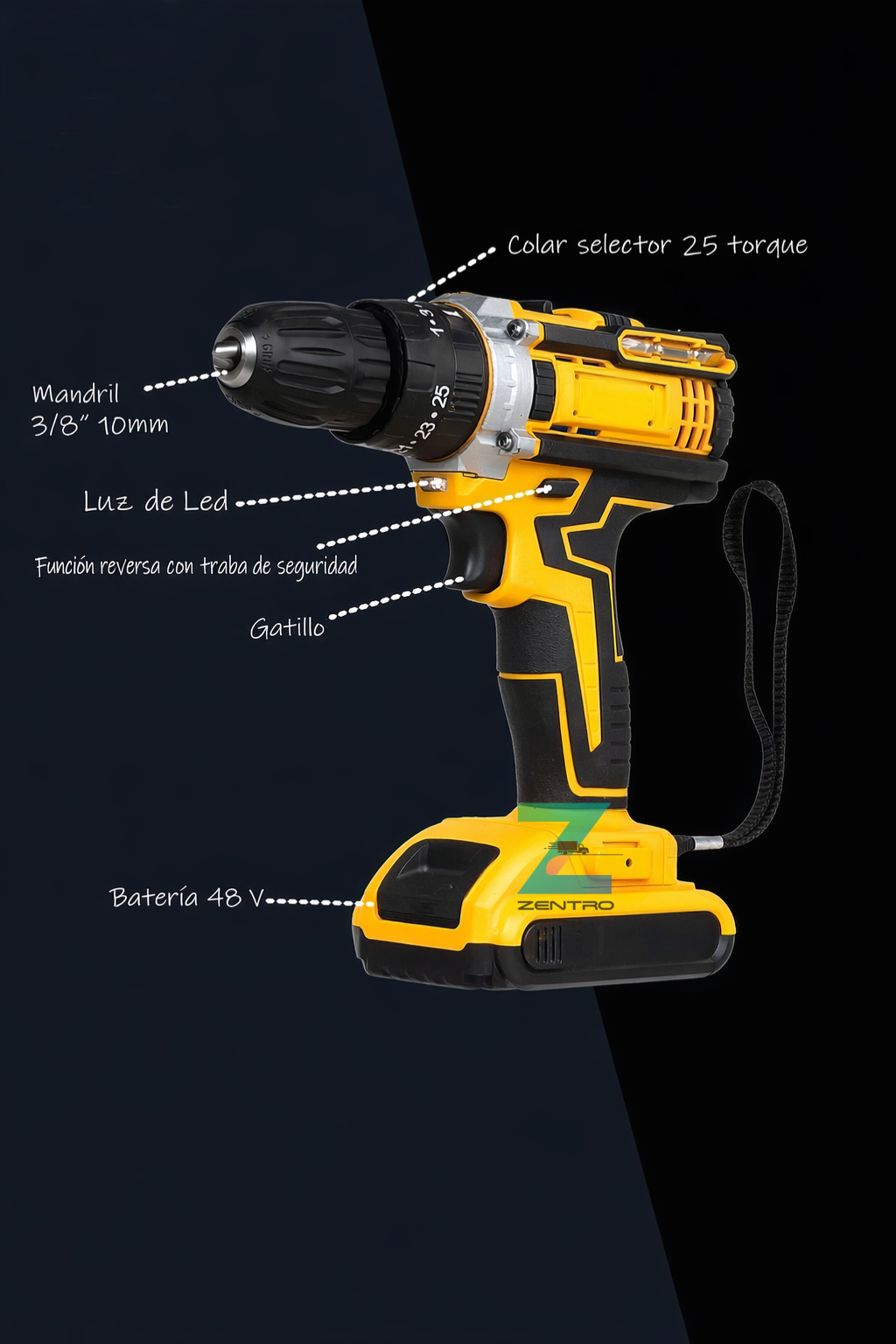 Taladro Inalámbrico Profesional 48V X-Force