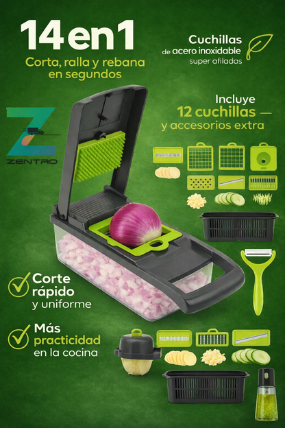 ChefPro 14X™ – Picadora Multifunción + Pulverizador de Aceite