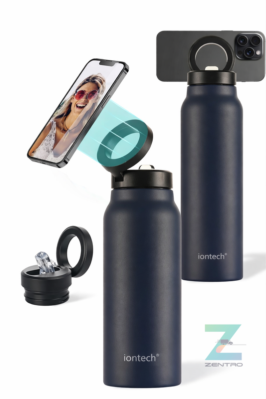 Termo Botella Acero + Soporte Celular